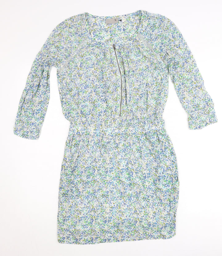 Pyrus Women’s Multicoloured Floral Shift Dress S Short Sleeve Summer