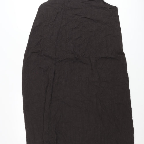 Primark Women’s Black Midi Slip Dress Size 12 V-Neck Sleeveless
