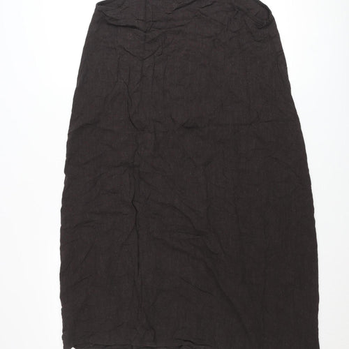 Primark Women’s Black Midi Slip Dress Size 12 V-Neck Sleeveless