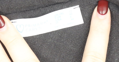 Primark Women’s Black Midi Slip Dress Size 12 V-Neck Sleeveless