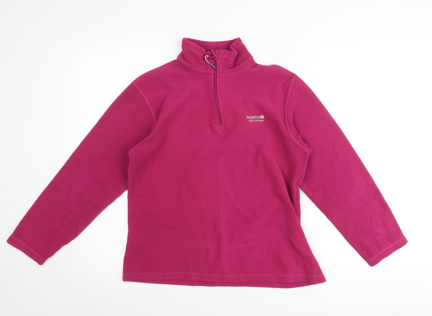 Regatta Women’s Pink Size 12 Fleece Jumper Mock Neck 1/2 Zip Pullover