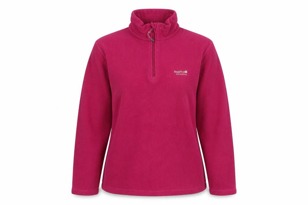 Regatta Women’s Pink Size 12 Fleece Jumper Mock Neck 1/2 Zip Pullover