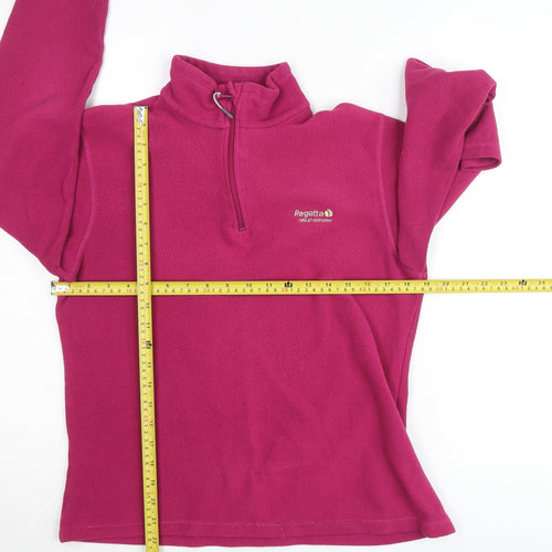 Regatta Women’s Pink Size 12 Fleece Jumper Mock Neck 1/2 Zip Pullover
