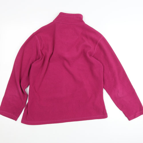 Regatta Women’s Pink Size 12 Fleece Jumper Mock Neck 1/2 Zip Pullover