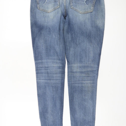 American Eagle Womens Blue Skinny Jeans Size 6 Distressed Denim