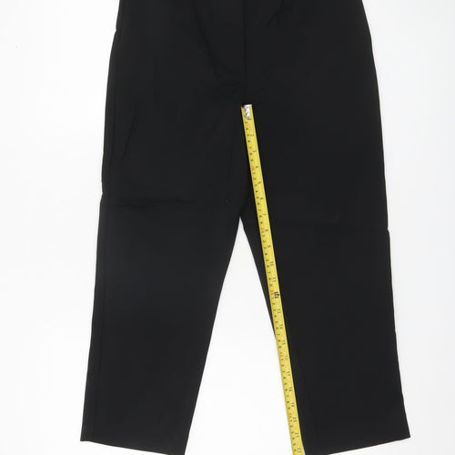 Marks and Spencer Womens Black Size 8 Straight Leg Trousers