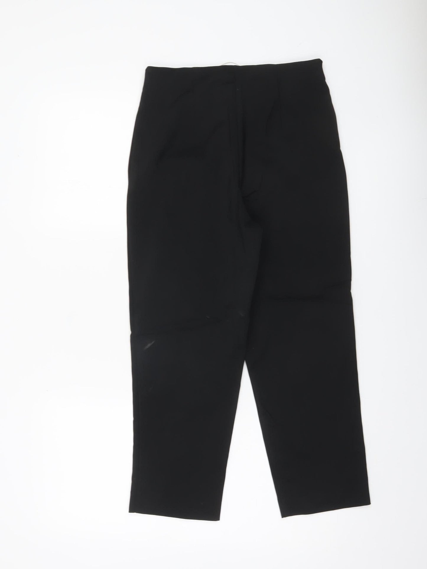 Marks and Spencer Womens Black Size 8 Straight Leg Trousers