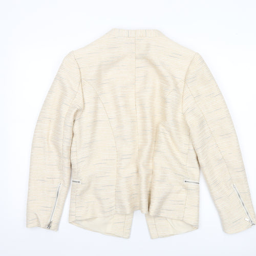 H&M Women Ivory Blazer Size 16 Shawl Collar Workwear Jacket