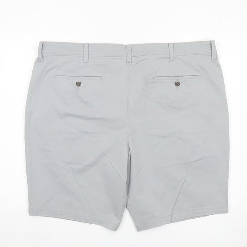 Marks and Spencer Mens Grey Chino Shorts Size 44 Regular Stretch Cotton