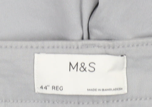 Marks and Spencer Mens Grey Chino Shorts Size 44 Regular Stretch Cotton