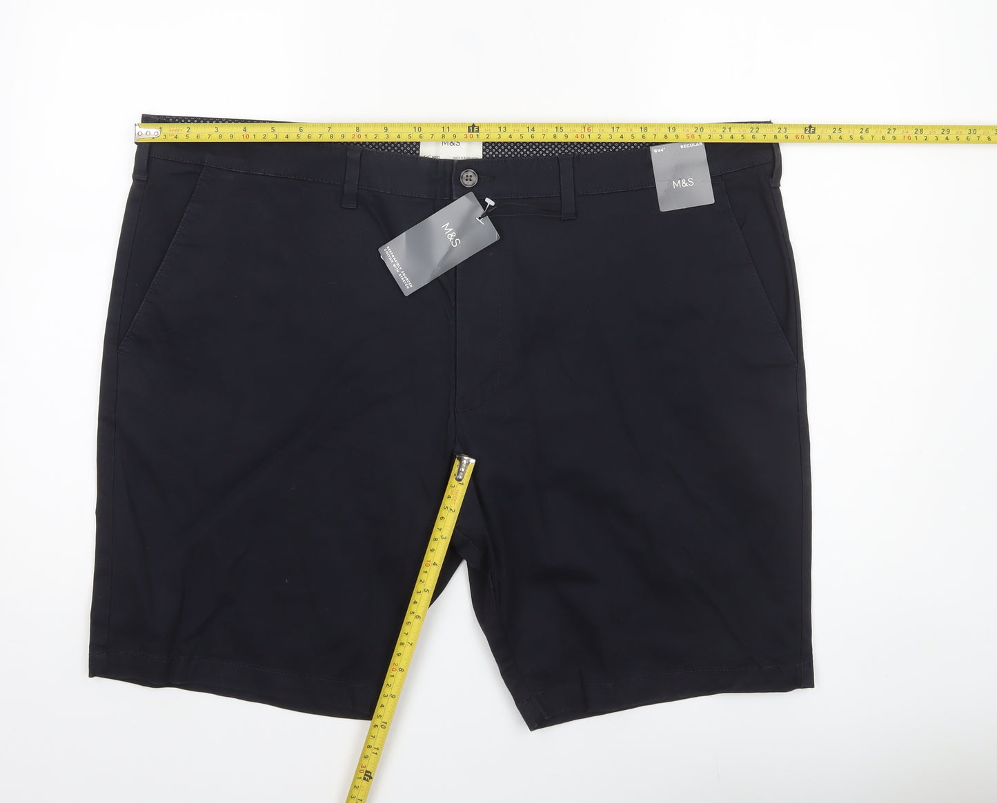 Marks and Spencer Men’s Black Chino Shorts Size 44 Regular