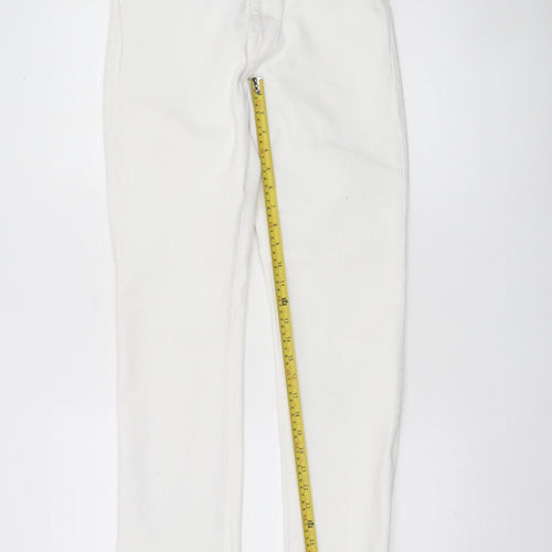 Frame Women’s White Slim Straight Jeans Size 27 Frayed Hem