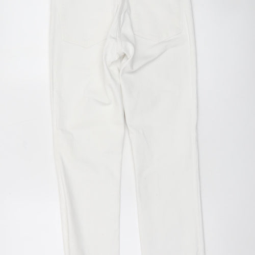 Frame Women’s White Slim Straight Jeans Size 27 Frayed Hem