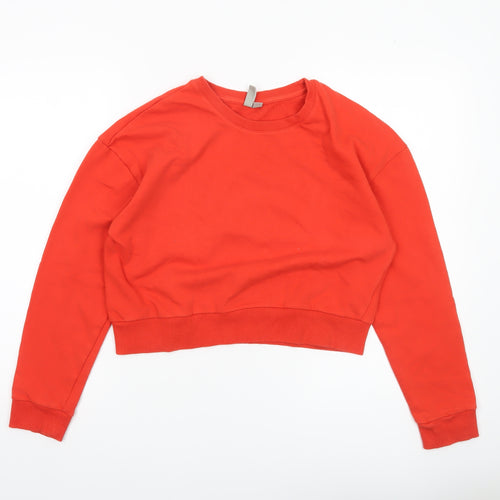ASOS Women’s Red Cotton Pullover Sweatshirt Size 12