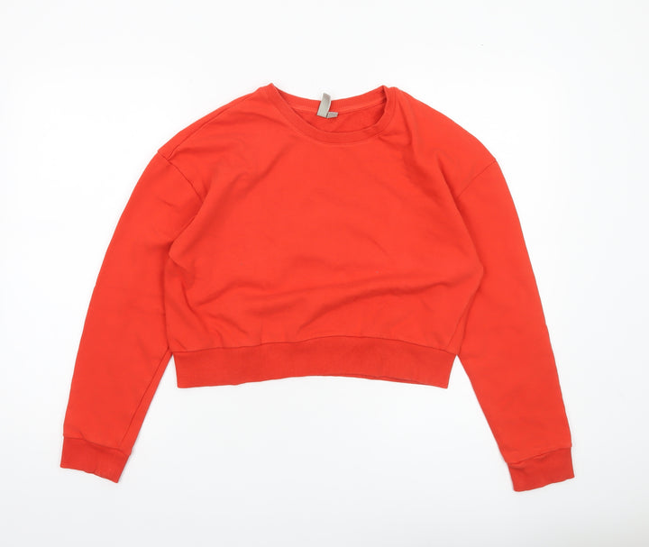 ASOS Women’s Red Cotton Pullover Sweatshirt Size 12
