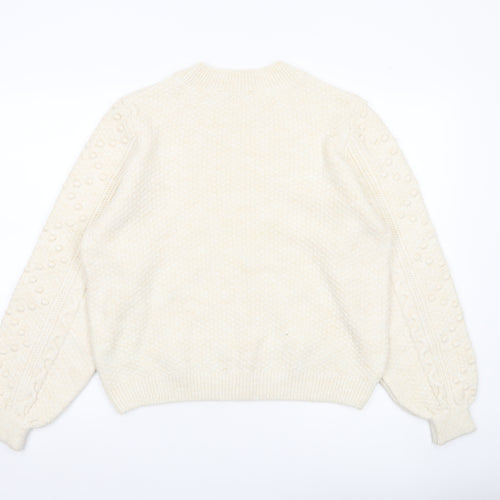 LCW Casual Women’s Ivory Cable Knit Jumper L Long Sleeve Pullover