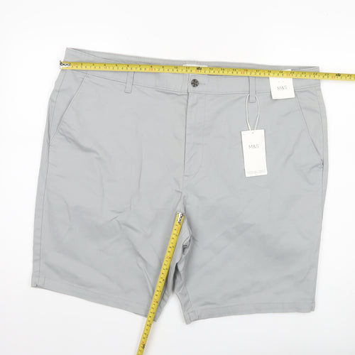 Marks and Spencer Men’s Grey Chino Shorts Size 44 Regular Cotton