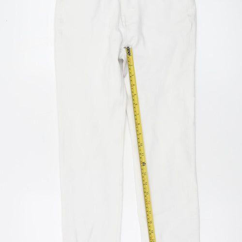 Marks and Spencer Womens White Slim Straight Jeans Size 8 Short