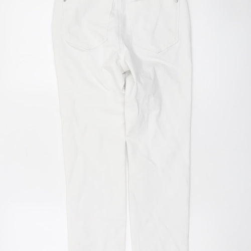 Marks and Spencer Womens White Slim Straight Jeans Size 8 Short
