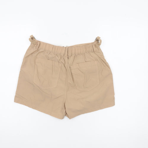 Marks and Spencer Girls Beige Chino Shorts Size 13-14 Years Cotton Casual