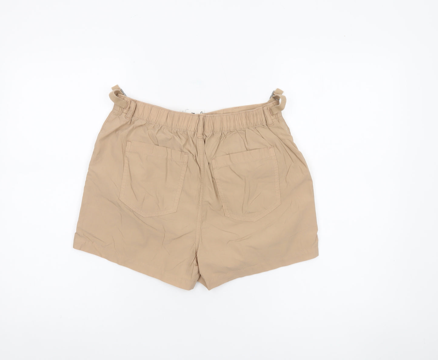 Marks and Spencer Girls Beige Chino Shorts Size 13-14 Years Cotton Casual