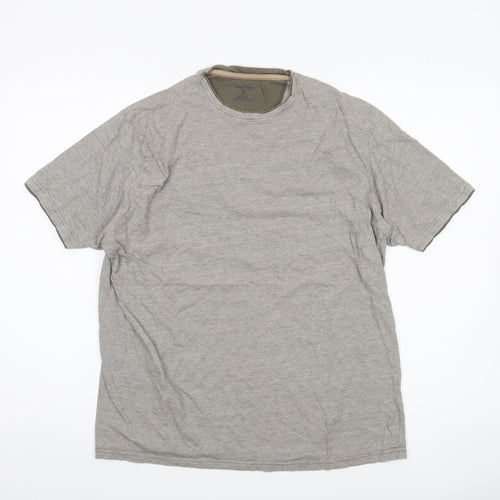James Pringle Men's Grey Medium Cotton Crew Neck T-Shirt