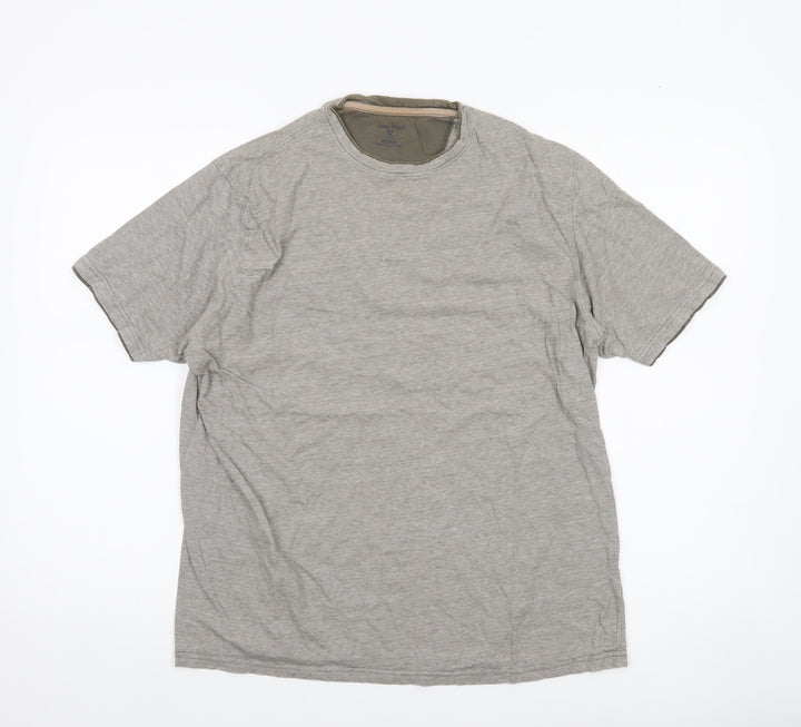 James Pringle Men's Grey Medium Cotton Crew Neck T-Shirt
