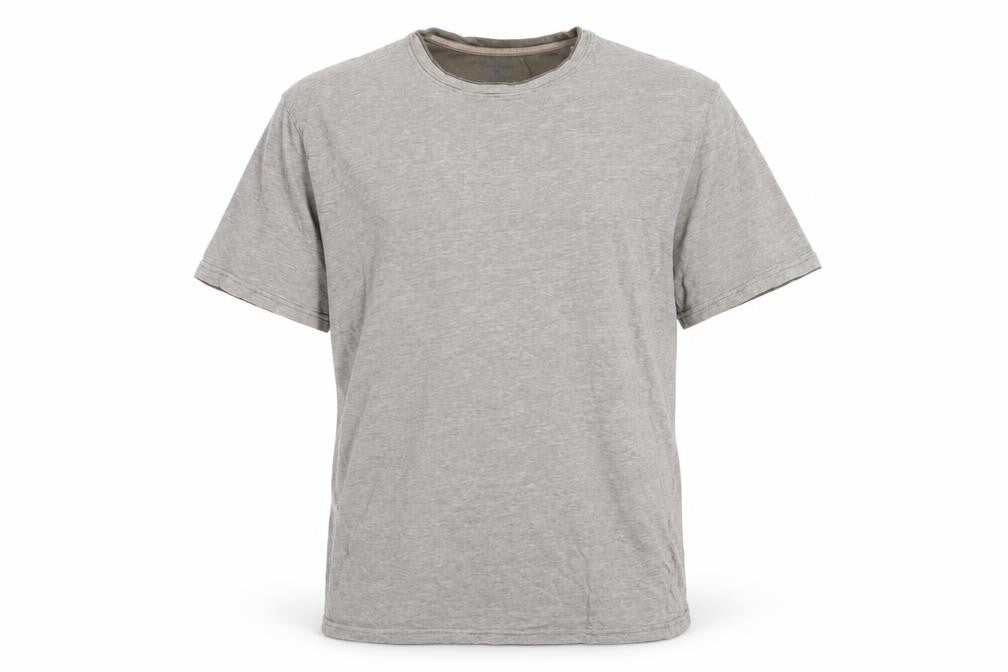 Front view of James Pringle Men's Grey Medium Cotton Crew Neck T-Shirt