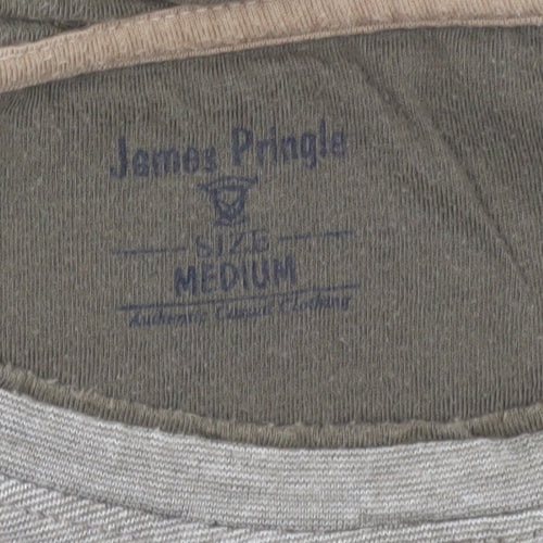 James Pringle Men's Grey Medium Cotton Crew Neck T-Shirt
