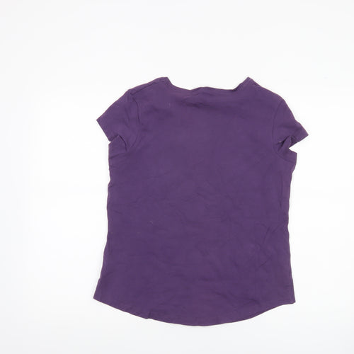 Mountainlife Womens Purple Graphic Bird Print T-Shirt Size 16