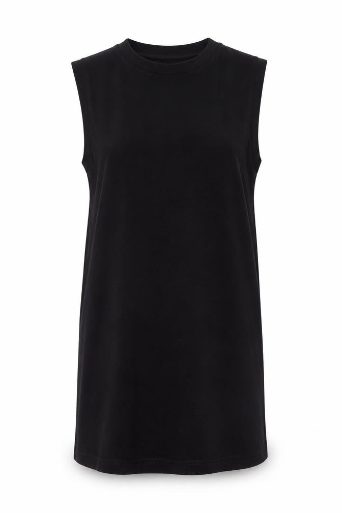 H&M Women’s Black Cotton Tank Dress Size 12 Sleeveless Casual