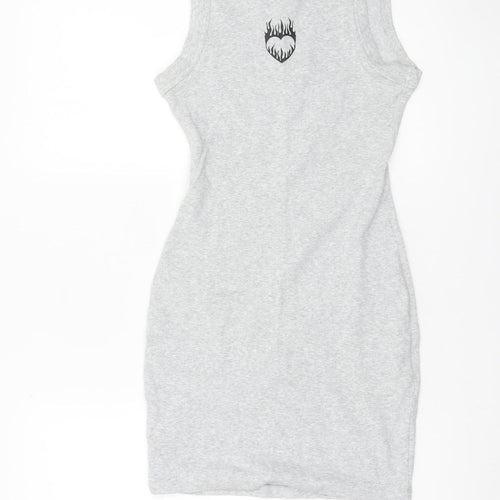 Divided H&M Women’s Grey Sleeveless Bodycon Mini Dress S