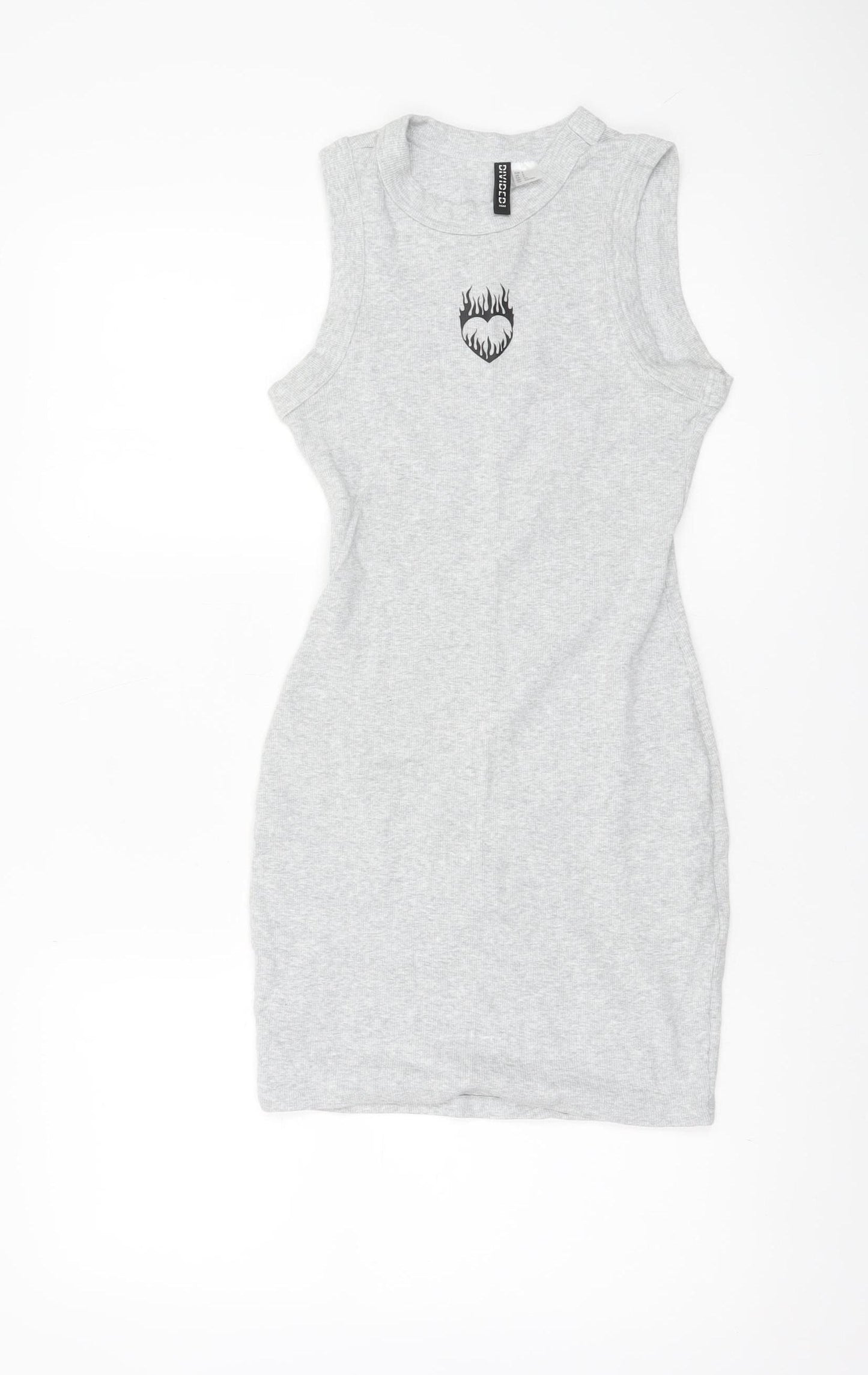 Divided H&M Women’s Grey Sleeveless Bodycon Mini Dress S