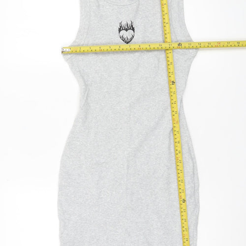 Divided H&M Women’s Grey Sleeveless Bodycon Mini Dress S