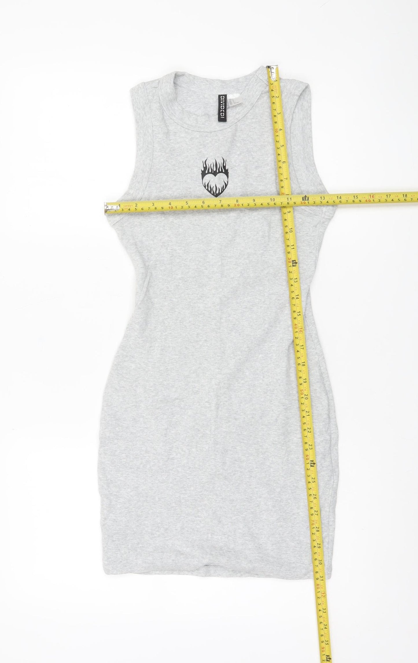 Divided H&M Women’s Grey Sleeveless Bodycon Mini Dress S