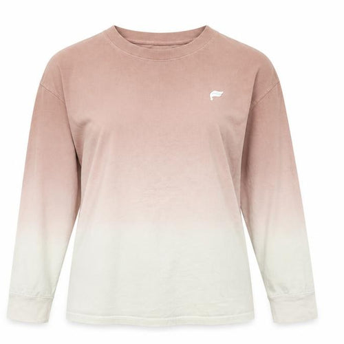 Fabletics Womens Brown XS Long Sleeve Crew Neck Cotton T-Shirt