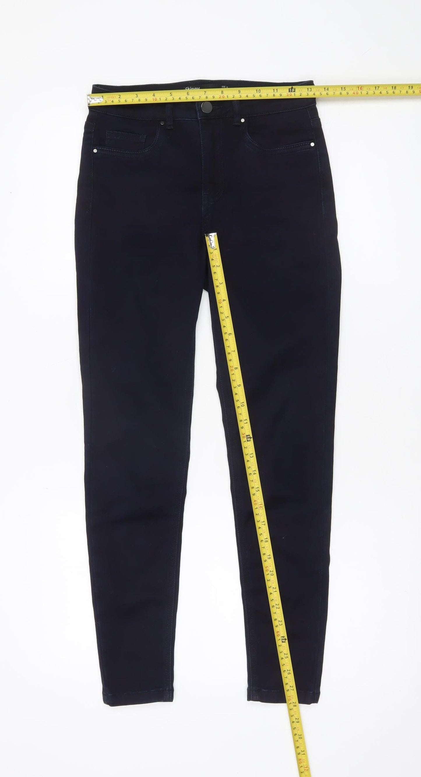 Dunnes Stores Womens Blue Skinny Jeans Size 8 Slim Fit Denim