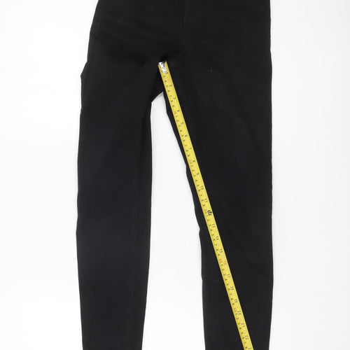 Topshop Women Black Jamie Skinny Jeans Size 8 W25 L32 High Rise