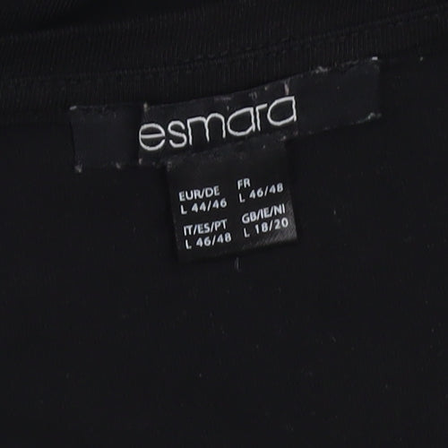 Esmara Women’s Black Shift Dress Size 18/20 Flutter Sleeve Casual Workwear