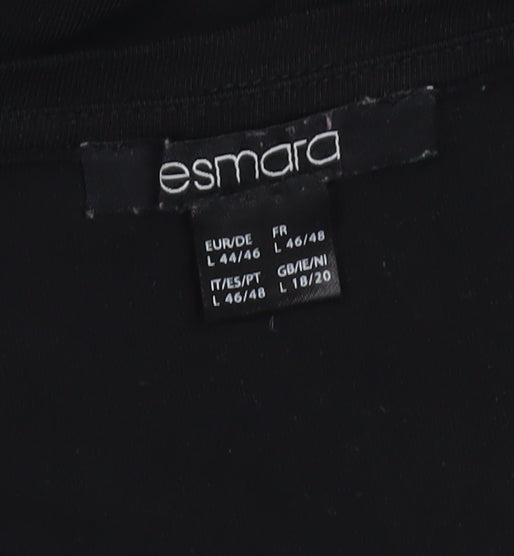 Esmara Women’s Black Shift Dress Size 18/20 Flutter Sleeve Casual Workwear