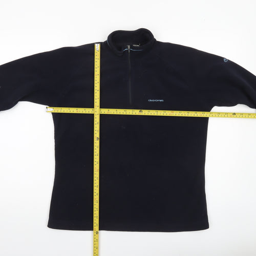 Craghoppers Women’s Black Fleece Sweatshirt UK 12 Half Zip Warm Outdoor Top