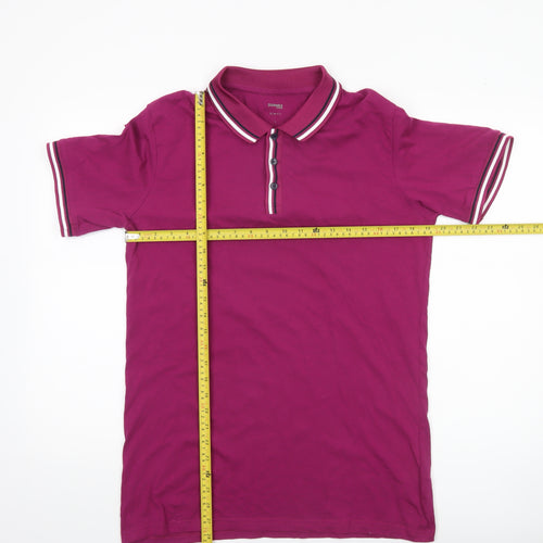 Dunnes Stores Men’s Pink Slim Fit Polo Shirt L Cotton