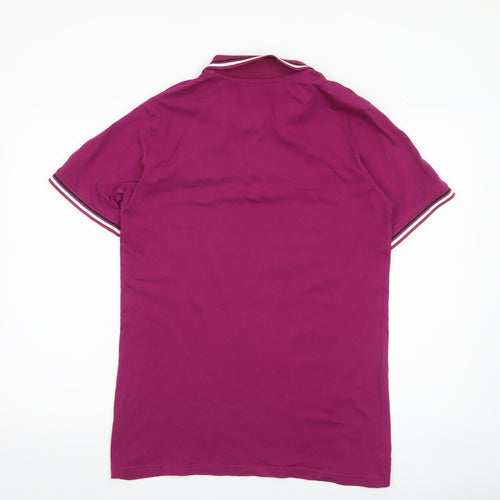 Dunnes Stores Men’s Pink Slim Fit Polo Shirt L Cotton