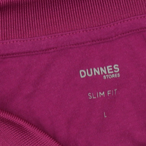 Dunnes Stores Men’s Pink Slim Fit Polo Shirt L Cotton