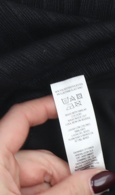 Savida Women Black Pencil Skirt M Knee Length Zip Workwear