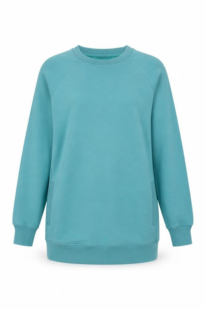 Front view of Next Women’s Blue XS Pullover Sweatshirt Cotton Blend