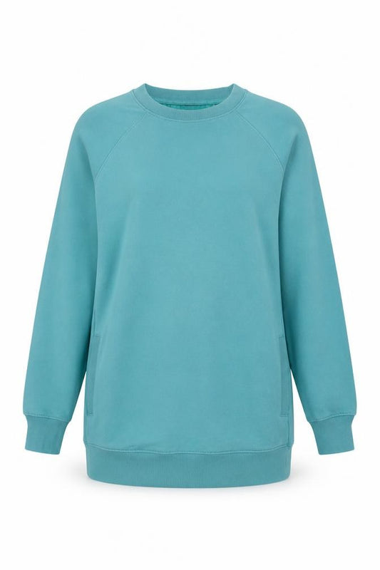 Front view of Next Women’s Blue XS Pullover Sweatshirt Cotton Blend