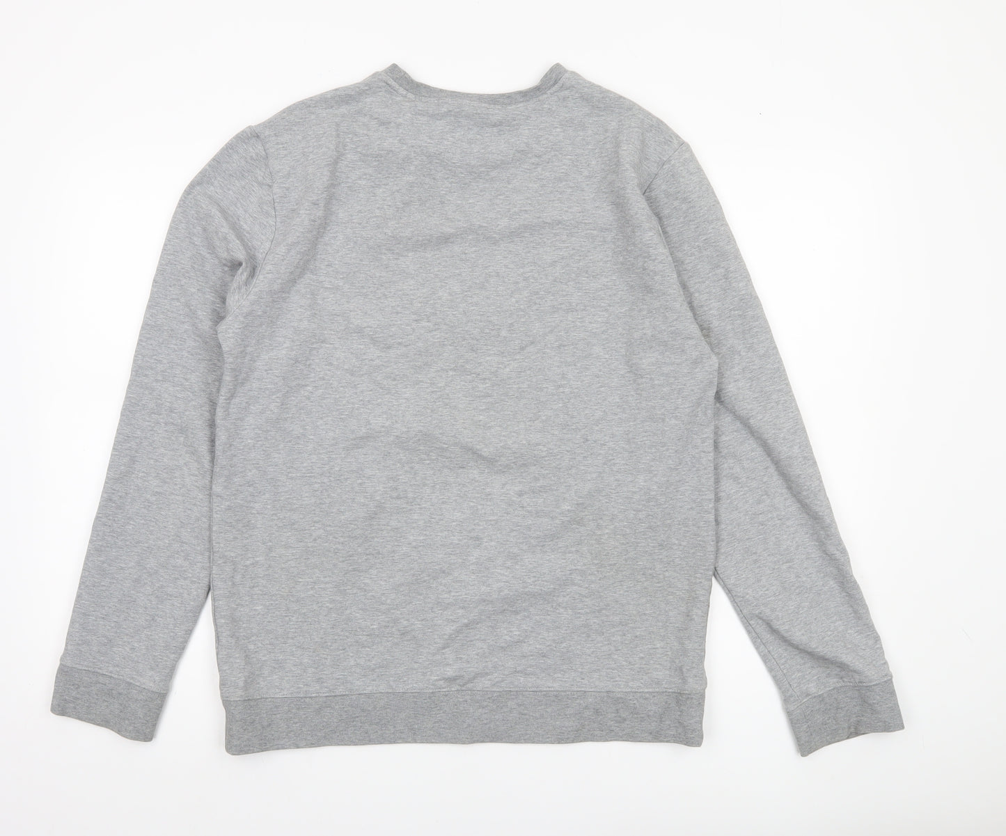 Guess Men’s Grey Slim Fit Graphic Logo Sweatshirt Size L