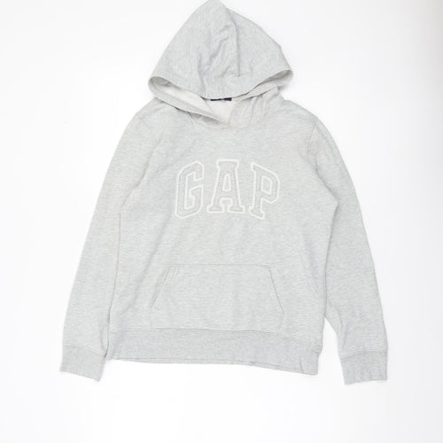 GAP Women’s Grey Pullover Hoodie Sweatshirt Size S Logo Casual
