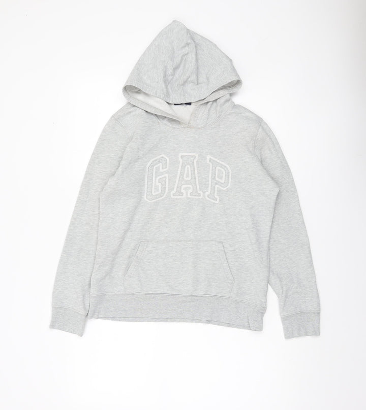 GAP Women’s Grey Pullover Hoodie Sweatshirt Size S Logo Casual